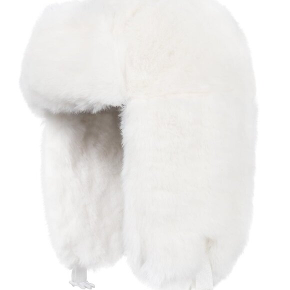 Plush Faux Fur Trapper Hat Windproof Winter Warm Ear Flaps Adjustable